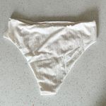 ANDIE Swim 90s High Waisted Bikini Bottom Off White Eyelet Size XL Photo 3