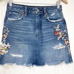 Abercrombie & Fitch  Floral Embroidered Distressed  Skirt - Boho Chic size 26 Photo 0