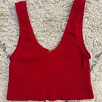 Forever 21 Red Seamless Crop Tank Top Photo 0