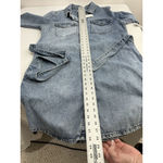 Habitual Womans Knee Length Dress Large Blue Denim Long Sleeve Full Snap Pockets Photo 8