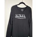Von Dutch  Size XL Black Long-Sleeve Logo T-Shirt Dress Photo 2
