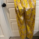 Aakaa  Yellow HOLTZ SATIN PRINTED HALTER JUMPSUIT Large NWT Photo 9