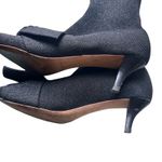 Loeffler Randall Kassidy Knit Kitten Heel Booties Glitter Black Sz 8.5 Photo 2