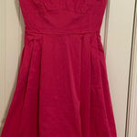 Calvin Klein women’s pink strapless flowy pleated skirt minidress size 4 Photo 0