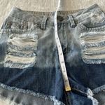 REWASH  Distressed Ripped Cut Off Denim Shorts Womens Sz 2 Blue‎ Festival Western Photo 6