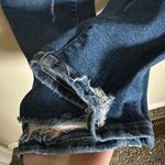 Good American  Good Straight Leg Jeans Sz 25 Distressed‎ Indigo Blue Ankle Photo 5