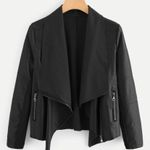 SheIn Black Leather Jacket Photo 0