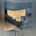 Women's Jacket & Pants 3 Pieces Set Light Blue With Floral Embroidered Sz Small Photo 1