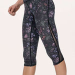 Lululemon Frozen Floral Train Times Crop Leggings Photo 0