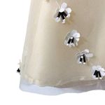 Ganni  NEW Rare Rosenfeld Floral Beaded Ruffle Sleeveless Crop Top Cream 34 Photo 7