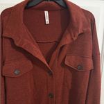 Zenana Outfitters Long Sleeve Oversized Button Up Cinnamon Rust Tunic Blouse Plus 3X Photo 1