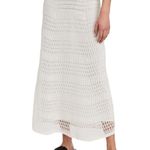 Theory NWT!  Pull-On Crochet Knit Lace Ivory Maxi Skirt - Size Medium Photo 3