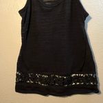 No Boundaries  Black Lace Trim Tank Top Mini Dress SZ M Sleeveless Casual Minimal Photo 2