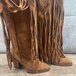 Brother Womens Size 6 Vellies Atlas Western fringe suede in Honey Suede Tan Photo 5