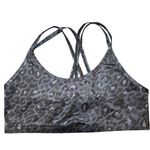 Beyond Yoga NWOT  Women Large Lux Atlas Bra Shimmery Navy Blue Black Animal Print Photo 1