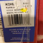 Hurley New NWT Womens  Red White Tie Dye Tank Top Mineral Red‎ Stripe Size Large Photo 2