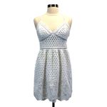 Abercrombie & Fitch Womens S Crochet Mini Dress Sleeveless White Boho Whimsy Photo 4