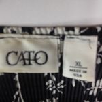 Cato Black Creme Stretch Top XL Plus Photo 1