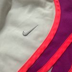 Nike | Women's Dri-Fit White Purple Neon Pink Trim Athletic Running Shorts, S Photo 1