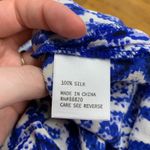 Cynthia Rowley Cynthia‎ Rowley Blue White Silk Tank Top Diamond Print Sleeveless Size Small Photo 4