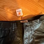 We The Free  Barrel Black Leather Jeans Photo 3