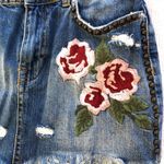 Free People Embroidered Denim Mini Skirt Photo 4