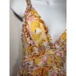 MOON ORCHARD Floral Maxi Dress Medium Boho Lagenlook Cottagecore Romantic Hippie Orange Photo 2