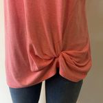 Green Tea Pink Rib Knit Knot Detail Tee  Photo 1