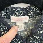 Sugar Tart Black Sheer Short Sleeve Ruffle Bib Blouse Size S Photo 3