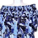 Free People  Dark‎ Combo Technicolor Bubble Top Smocked Size Small Photo 2