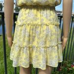1. State  yellow and white floral tiered sleeveless mini dress Sz XS Photo 5