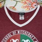 Harry Potter  Hogwarts sz 19 long sleeve vneck t-shirt round hem athletic stripes Photo 3