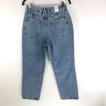 Good American  Womens '90s Duster Straight Leg Jeans Distressed Blue950 2/26 Photo 1