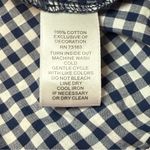 Melissa Paige Blue White Gingham Embroidered Blouse Puff Sleeves Small Petite Photo 9