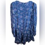 Joie  Womens Floral 100% Silk Cherita Navy Romper size Small Photo 2