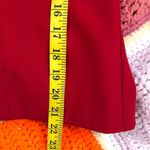 Leslie Fay Classic 90s Red Leslie blazer jacket shirt top black collar & button office siren core long sleeve #preppy #workwear #academia #whimsygoth  Photo 5