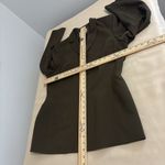 Le Suit  Women Long Sleeve Lined Lapel Notch Blazer Olive Green 12 Hidden Button Photo 12