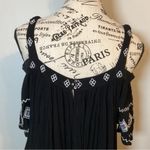Japna  BOHO OFF THE SHOULDER BLACK EMBROIDERED COLD SHOULDER TOP SIZE MED Photo 5