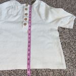 Madewell  women’s XXS ottoman‎ jacquard button back top Photo 6