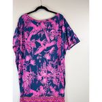 Lilly Pulitzer Women Dress Pink Lowe Mini Dolman Sleeve Floral Sheath Boho Large Photo 8