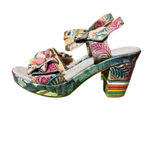 Spring Step L'Artiste by  Leilanie Sandals Womens 38 US 7.5–8 Floral Leather Heel Photo 2
