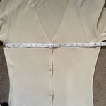Max Studio Long button up cardigan with long sleeves in a cream color Photo 2