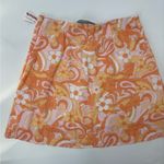 Hollister  Women's Lined orange boho 70s Ultra High Rise Floral Mini Skirt small Photo 8