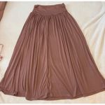 Halara  High Waisted Ruched Flowy Maxi Casual Skirt Sz. Medium Praline Pink Photo 3