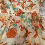 Cleobella Dress mini size small cotton floral orange cream lined Photo 11