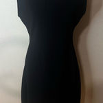 Club Monaco Womens Black Sculptural F Sheath Dress Round Neck Sleeveless 8 Photo 0