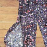 Jaase Magenta Mornings Women’s Size Small Floral Jumpsuit •Leg Slits Relaxed Fit Photo 6