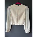 Quince XS White Smocked Crop Top Photo 4