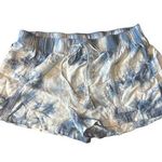 Cotton On  Tie Dye Short Blue White SMALL Eyelet Lace Pockets Comfy Elastic Waist Photo 0