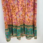 BTFBM NWT  Floral Tiered Boho Dress Orange Short Sleeves Size Small S NEW T1724 Photo 3